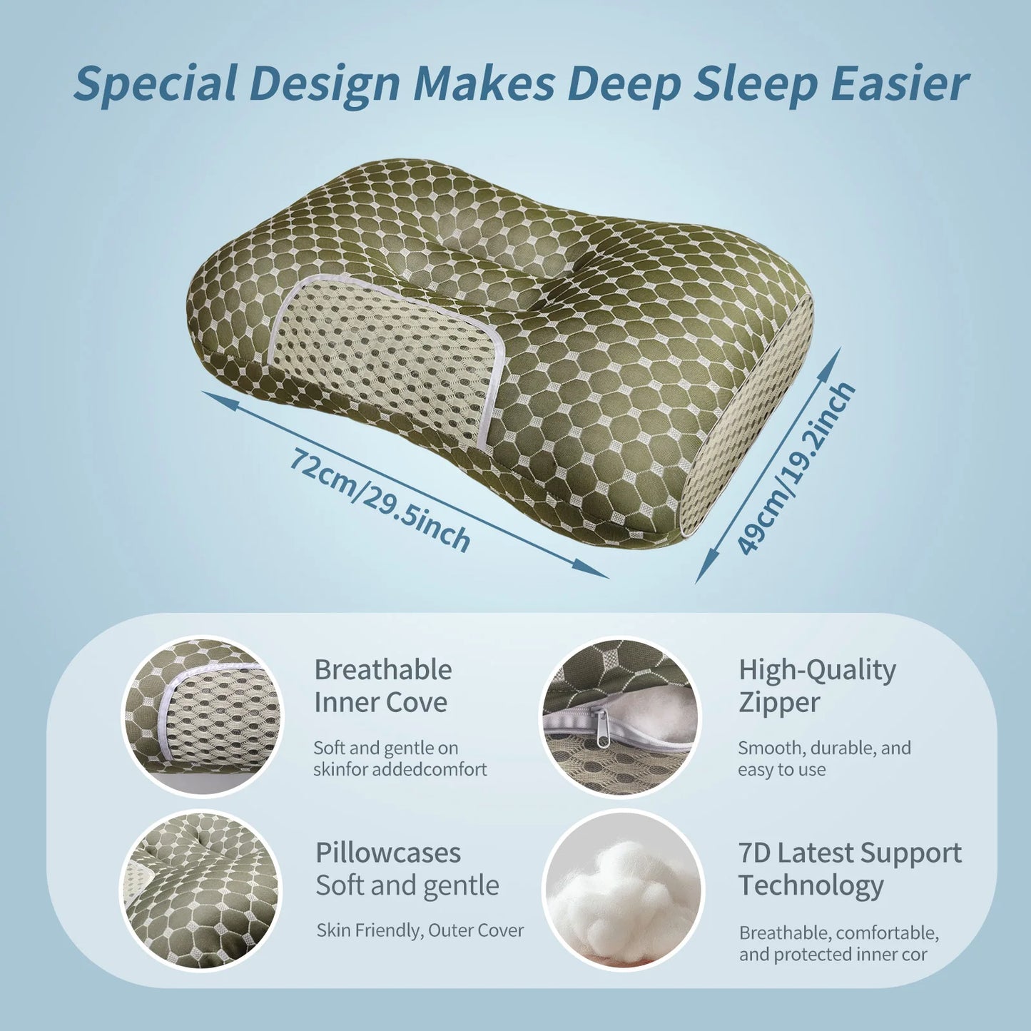 Couples Soft Knit Neck Massage Pillow With Adjustable Ergonomic Design