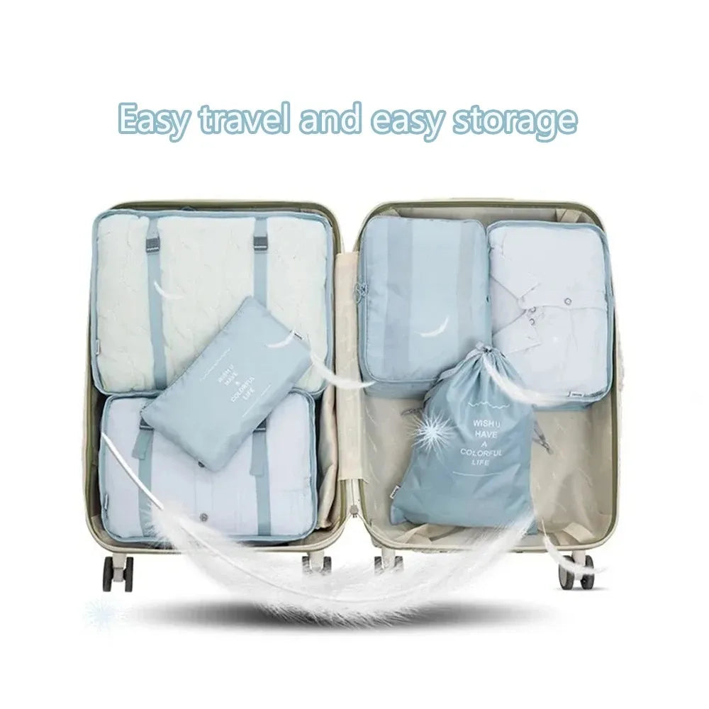 Travel Luggage Organizer Bags for Clothes Shoes and Packing Cubes