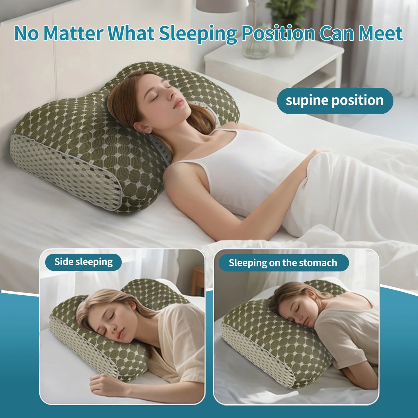 Couples Soft Knit Neck Massage Pillow With Adjustable Ergonomic Design