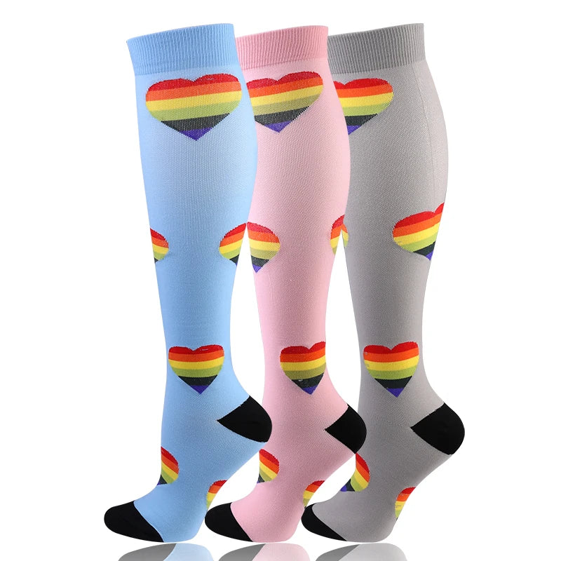 Compression Socks 30mmHg Unisex Three Pairs Knee High Pack