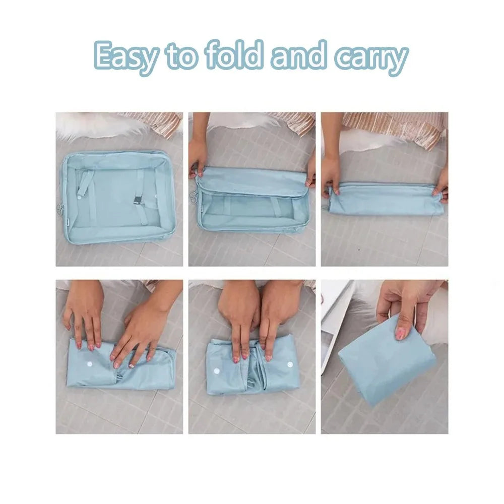 Travel Luggage Organizer Bags for Clothes Shoes and Packing Cubes