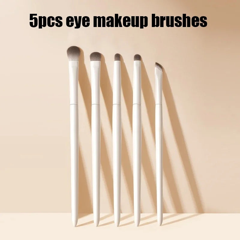 5/6/8/10pcs Natural Eye Makeup Brushes Set Detail Eyeshadow Brush Makeup Brush White Ultra Soft Eyeshadow Eyeliner Makeup 2026