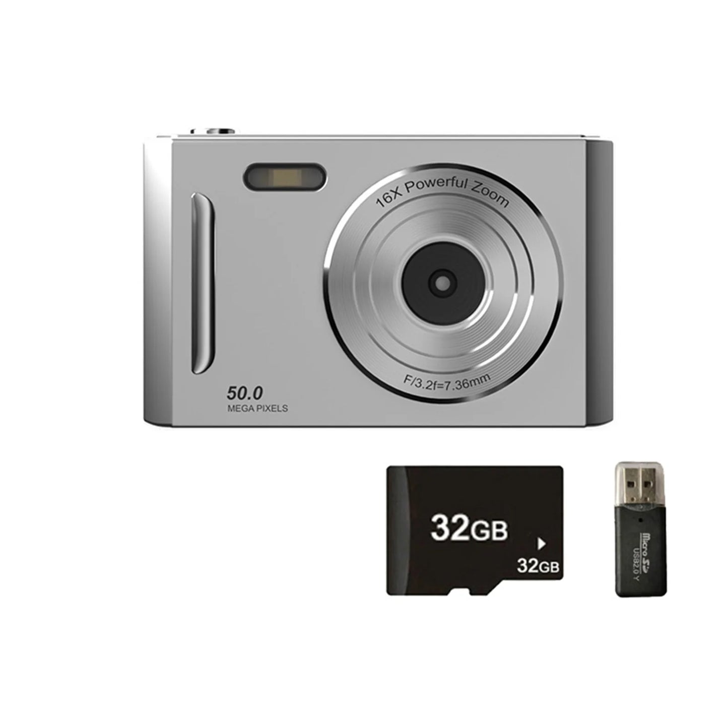 4K Digital Camera Dual Camera Flash 50 Million Hd Pixel Pixel Retro Ccd Portable Card Entry-level Camera Auto Focus