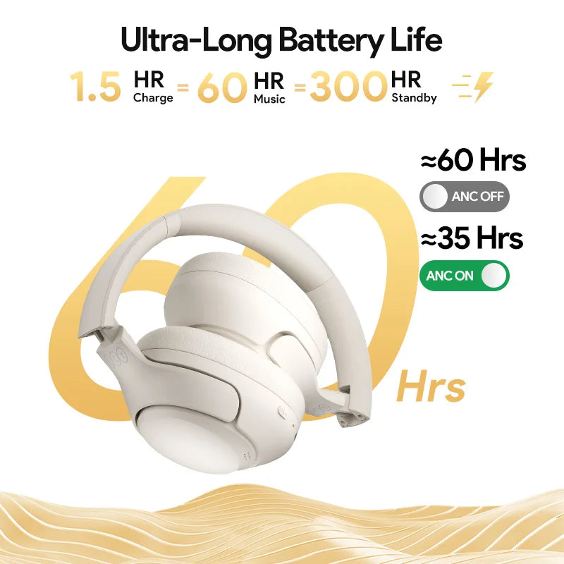 QCY H3 Wireless Headphones Hybrid Active Noise Cancellation Bluetooth 5.4