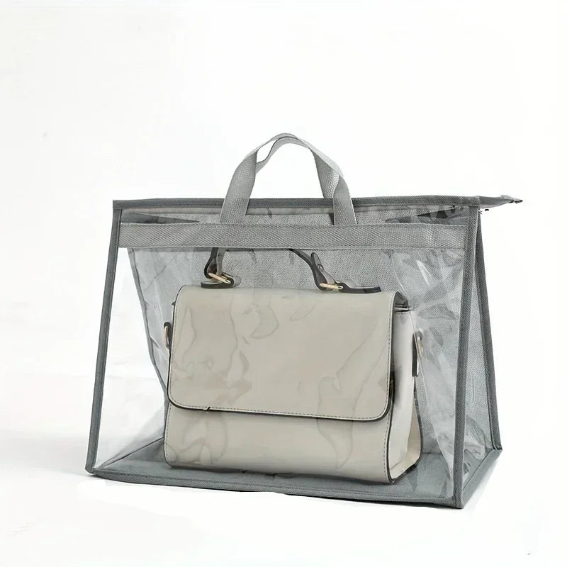 Clear Handbag Dust Bags Zipper Hanging Storage Organizer For Closet