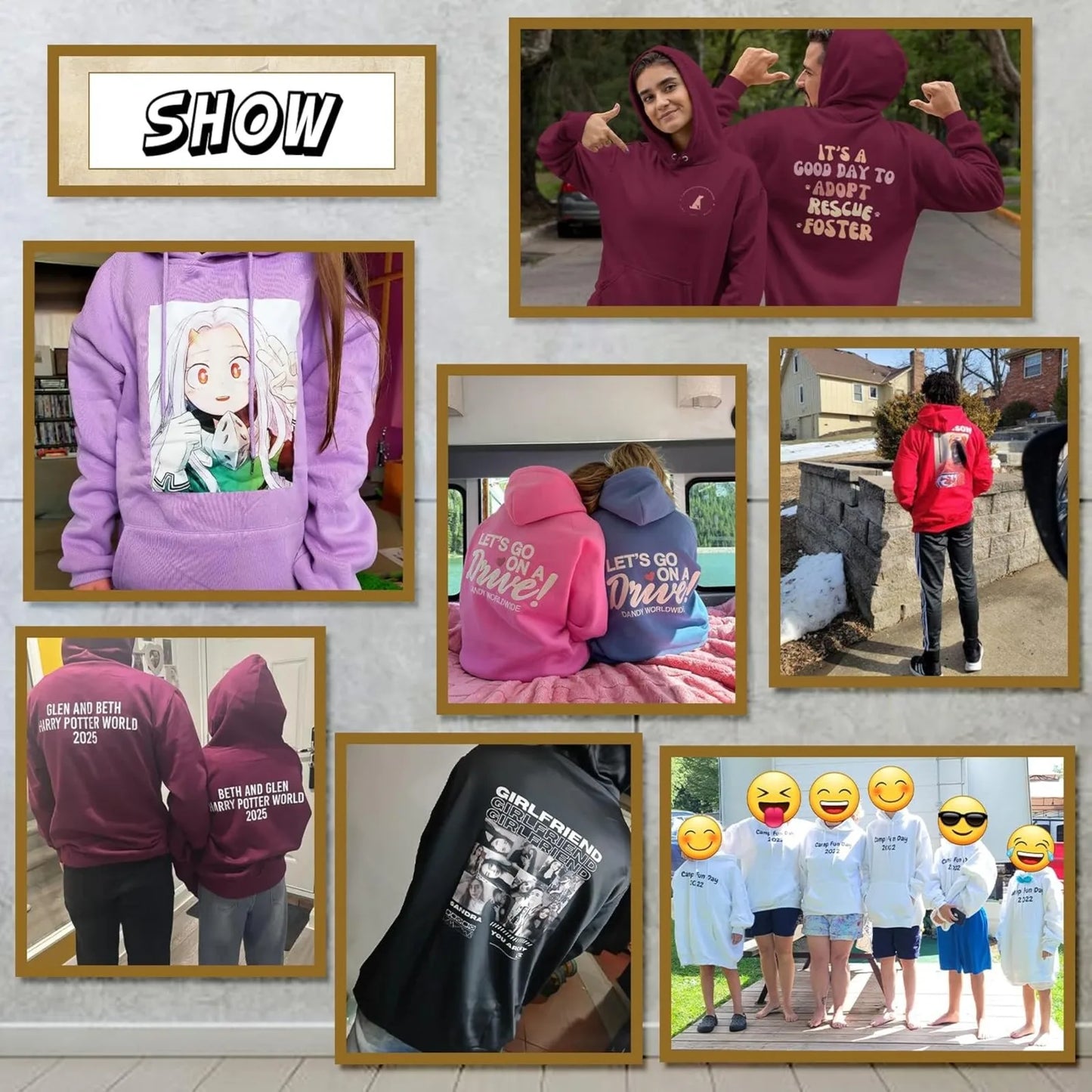 Personalized Hoodie with Name/Logo/Photo - Because Gift for Best Friend Family