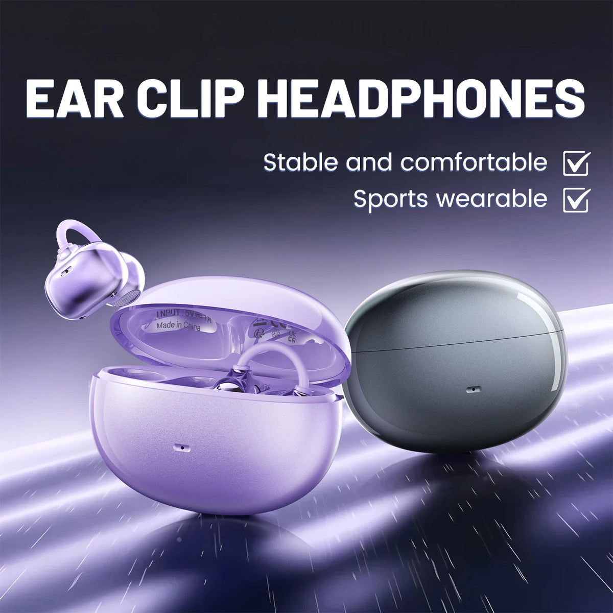 Insonixn Open Ear Clip Wireless Bluetooth Headphones