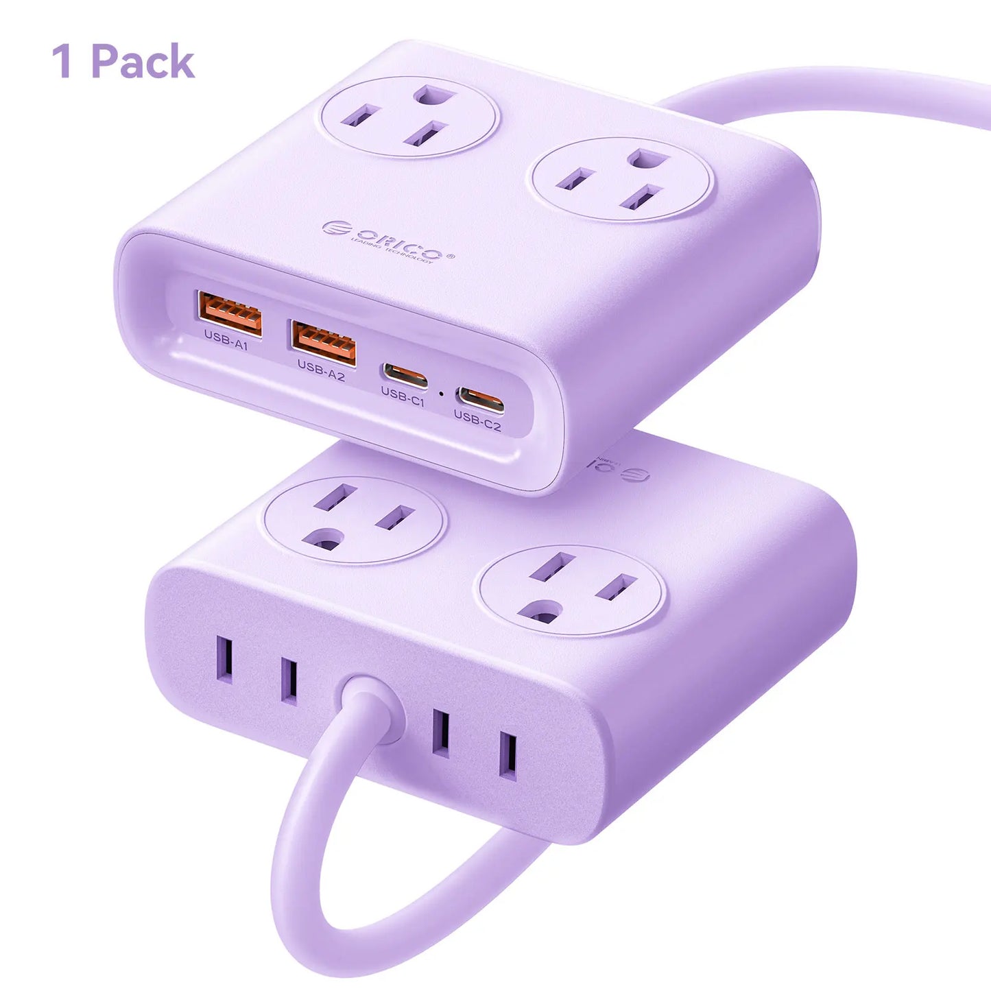 Orico 25W GaN Power Strip Desktop Charger 4 AC Outlets