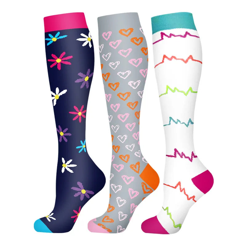 Compression Socks 30mmHg Unisex Three Pairs Knee High Pack