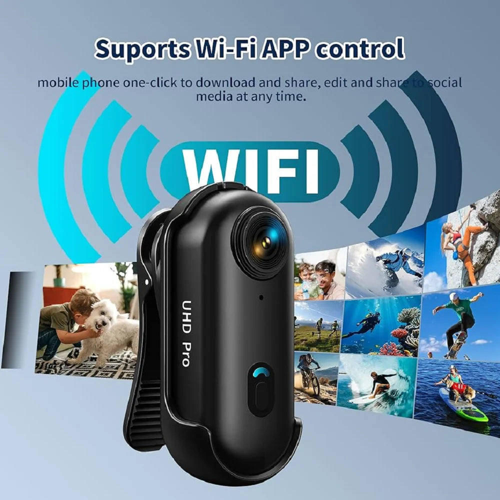 POV 4K Magnetic Body Cam Small Wireless Action Camera Magsafe Vlogging Recorder  YouTube Sports Ultra Portable Smart Pro Camera