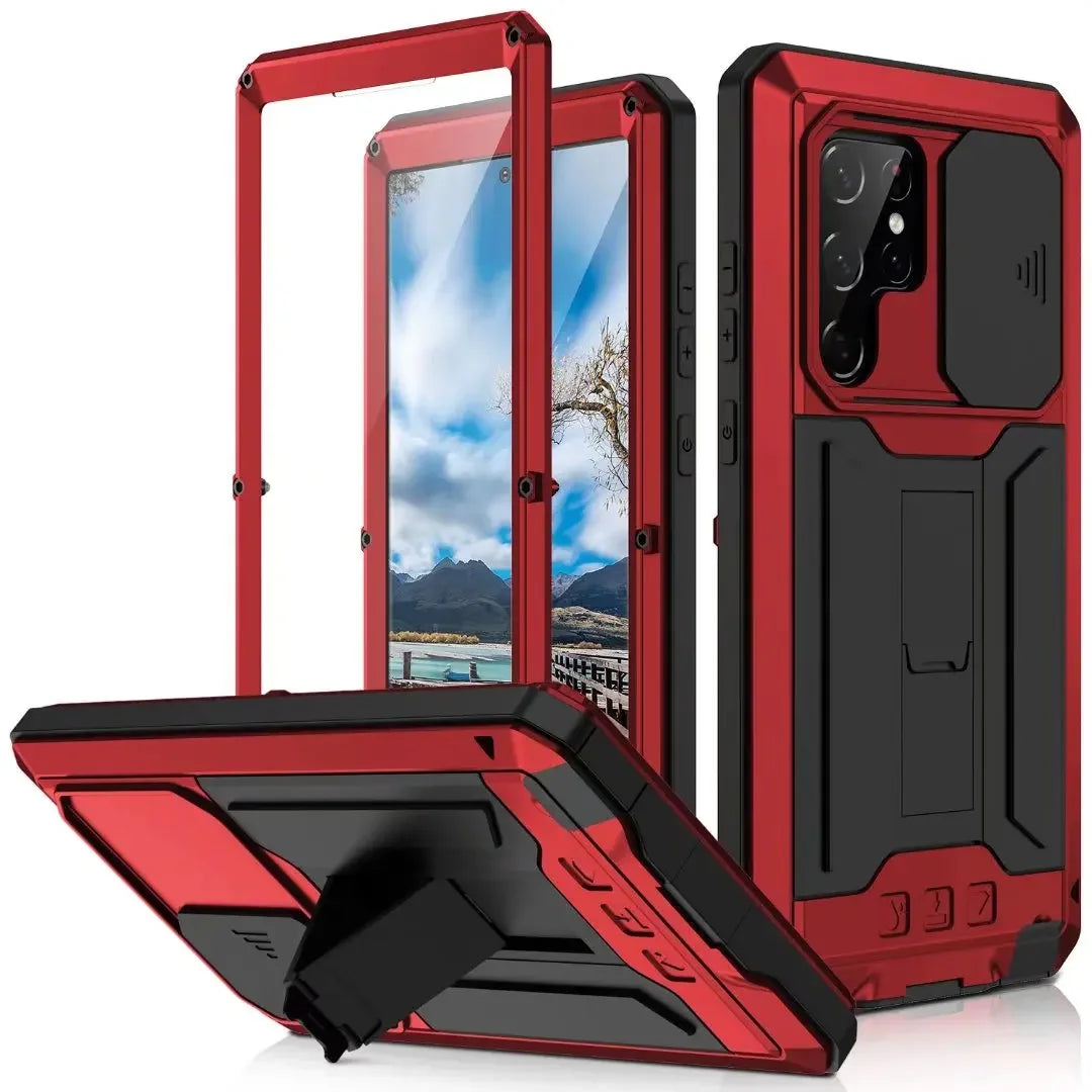 Rugged Protective Case With Kickstand For Samsung Galaxy S22 Ultra