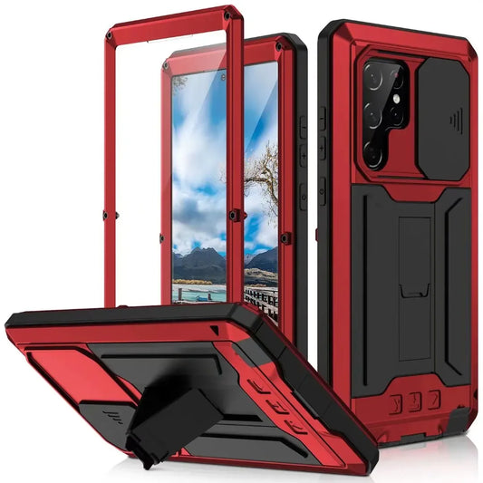 Rugged Protective Case With Kickstand For Samsung Galaxy S22 Ultra