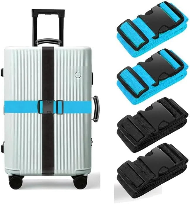 Elastic Luggage Straps for Suitcases With Secure Travel Buckle Set