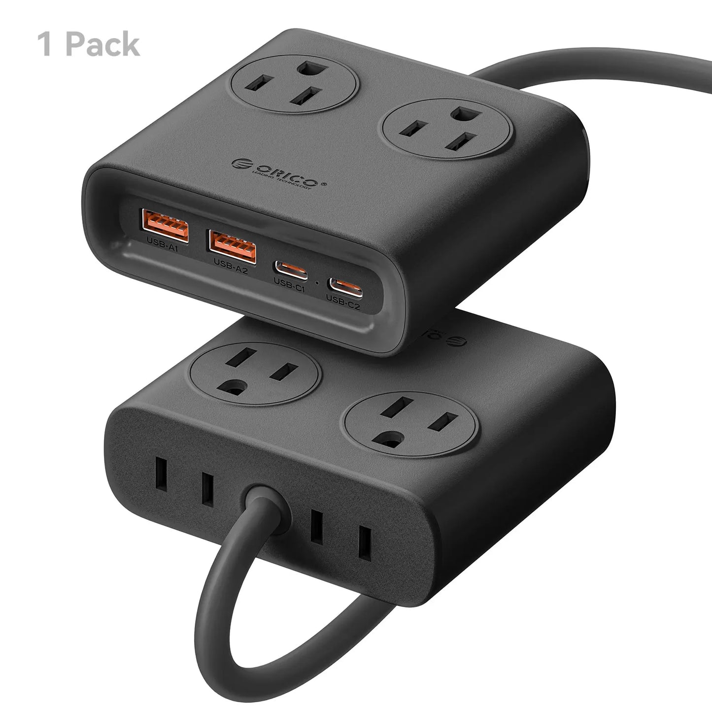 Orico 25W GaN Power Strip Desktop Charger 4 AC Outlets