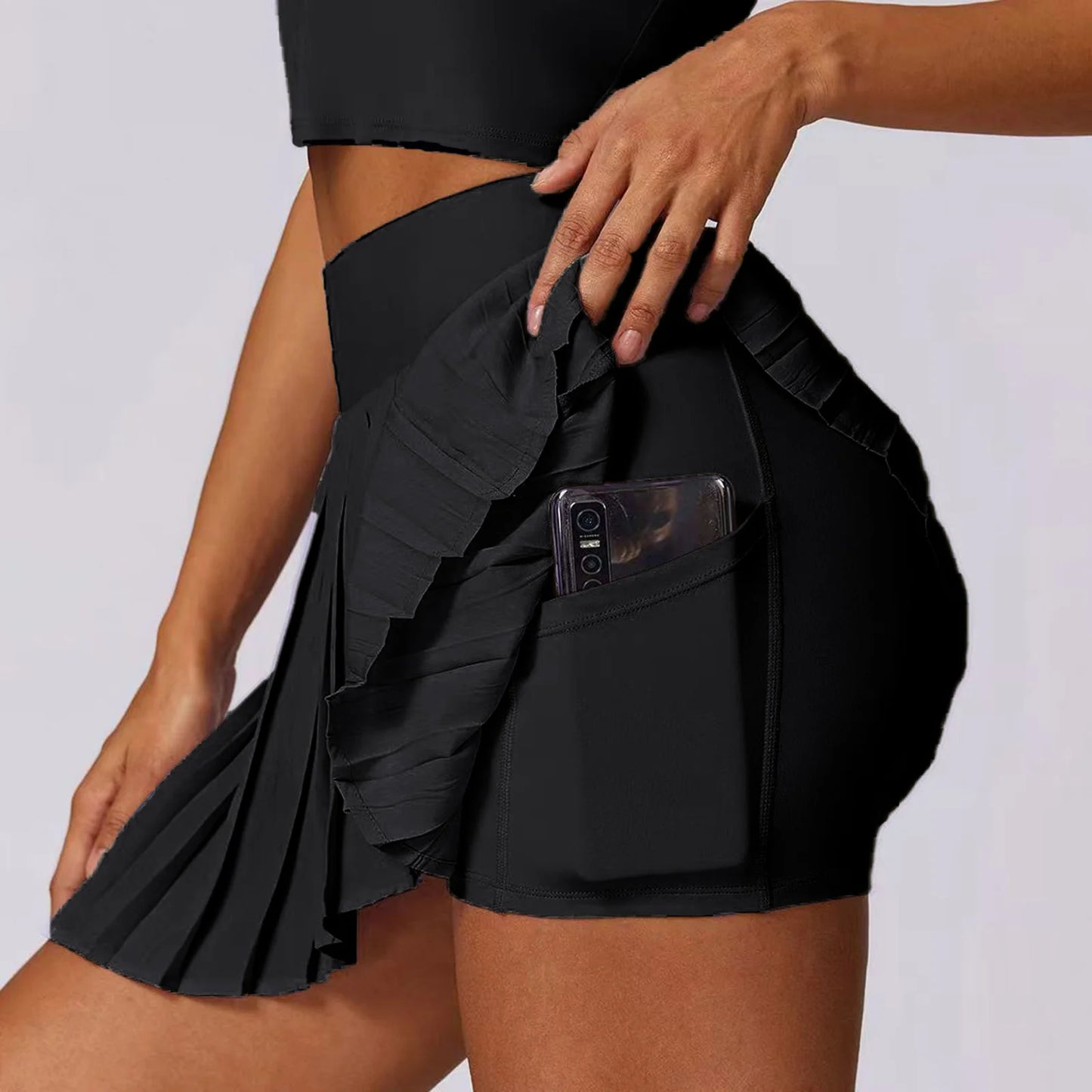 Women Athletic Golf Skort with Pocket Tennis Skirt with Pockets Running Workout High Waist Skirt A Line Pickleball Golf Skort