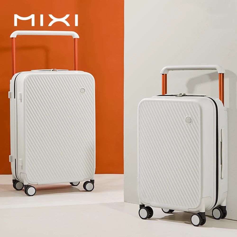 Mixi Hardside Patent Design Carry On Suitcase With Spinner Wheels