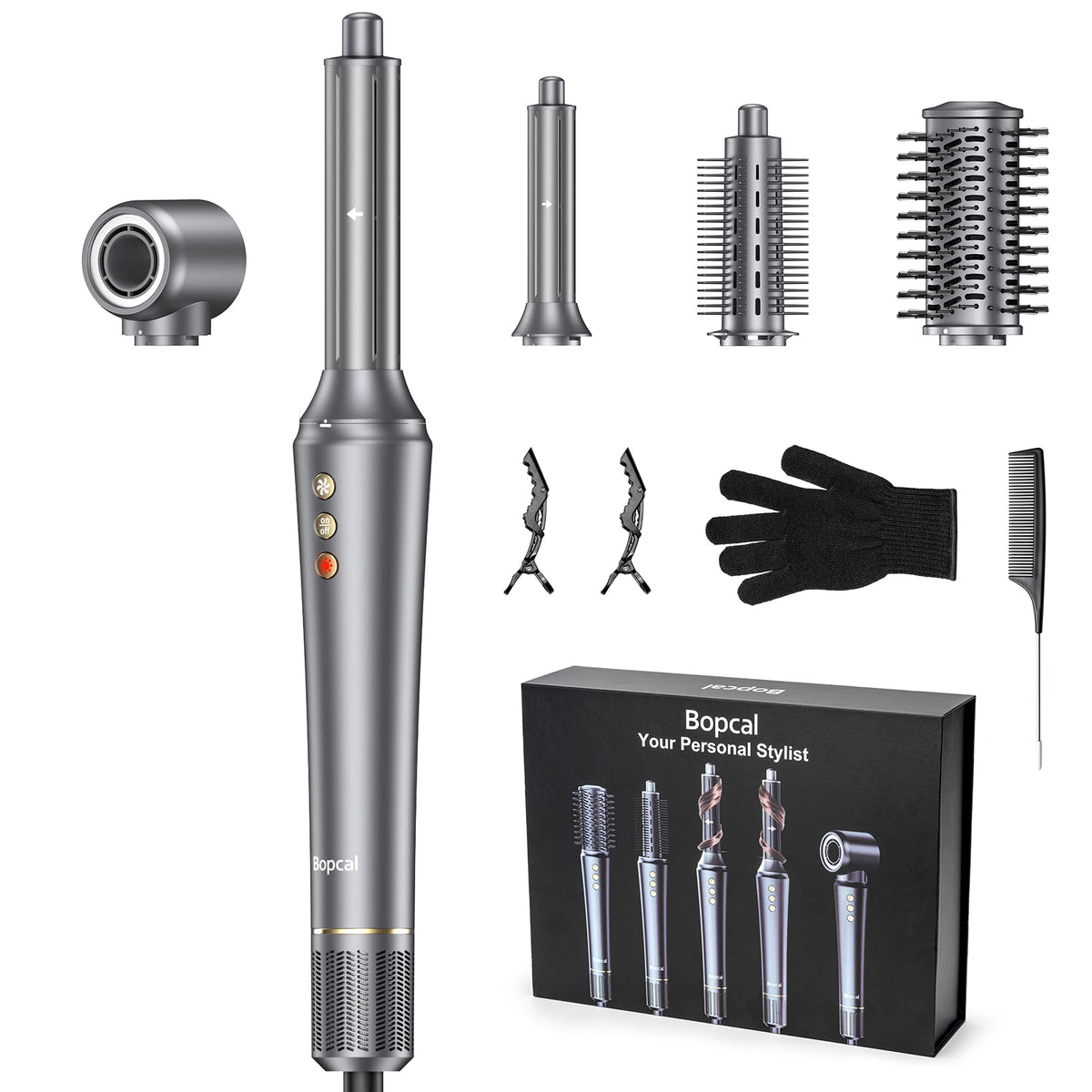 BOPCAL 5-in-1 Hot Air Hair Dryer and Styling Brush