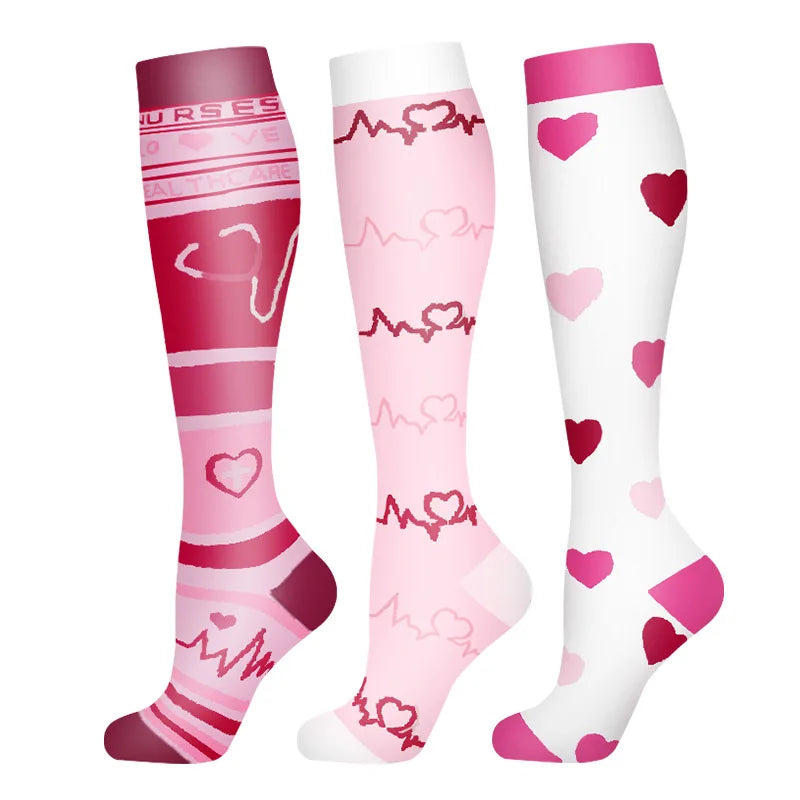 Compression Socks 30mmHg Unisex Three Pairs Knee High Pack