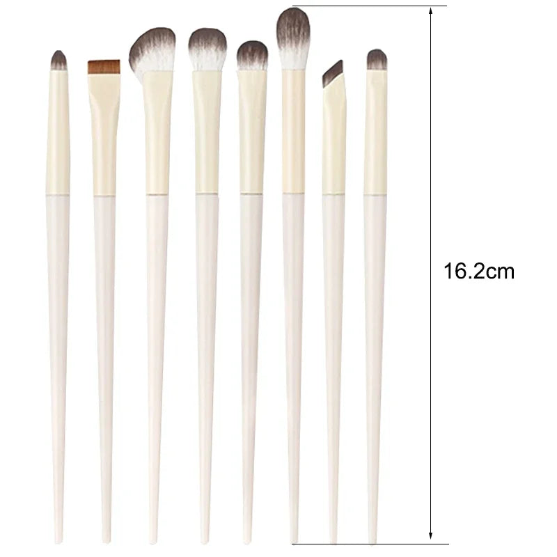 5/6/8/10pcs Natural Eye Makeup Brushes Set Detail Eyeshadow Brush Makeup Brush White Ultra Soft Eyeshadow Eyeliner Makeup 2026
