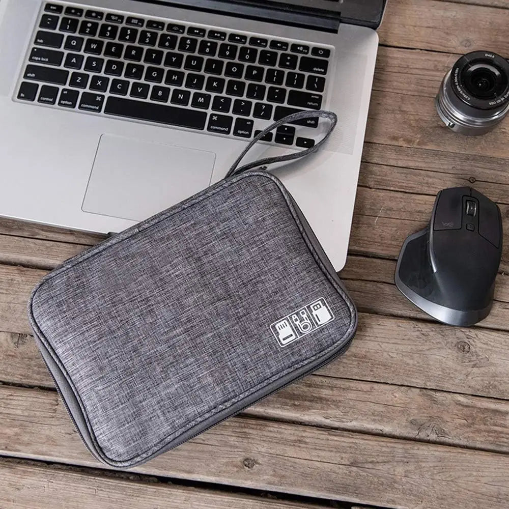 Waterproof Electronics Organizer Bag for Cables and Travel Accessories