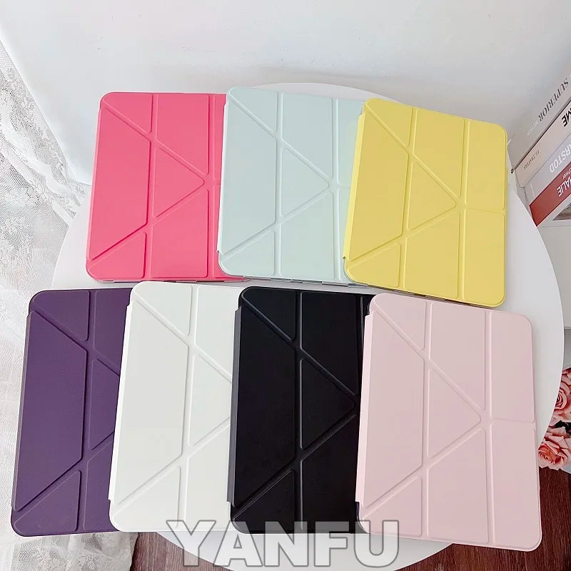 For Samsung Galaxy tab S10 Lite S9 FE 10.9 A9 PLUS 11 Smart Cover tab S7 fe S8 S10 PLUS 12.4 13.1 With Y-Shaped Fold Clasp Funda