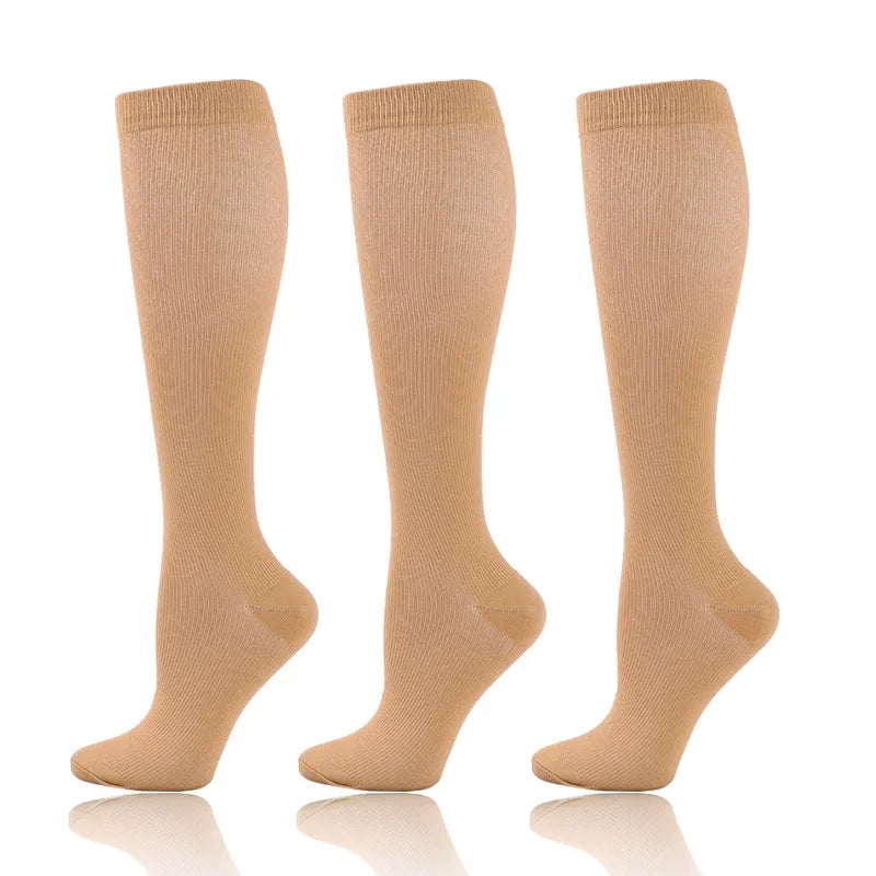 Compression Socks 30mmHg Unisex Three Pairs Knee High Pack