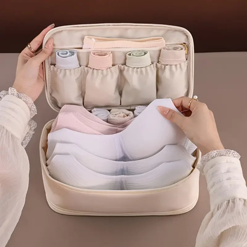 Waterproof Double Layer Travel Underwear Storage Bag