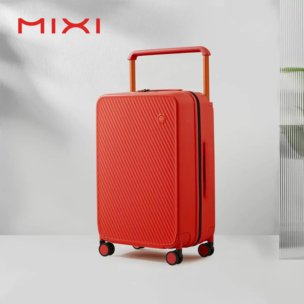 Mixi Hardside Patent Design Carry On Suitcase With Spinner Wheels