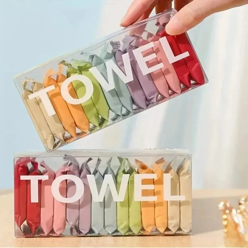 42PCS Disposable Compressed Face Towels, Thick Portable Washcloths for Travel, Beauty, Makeup & Skincare