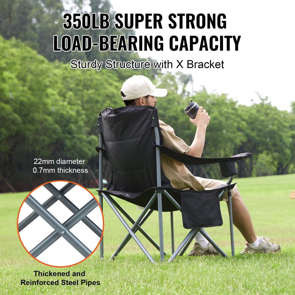 SucceBuy Portable Folding Camping Chair for Hiking and Outdoor Travel