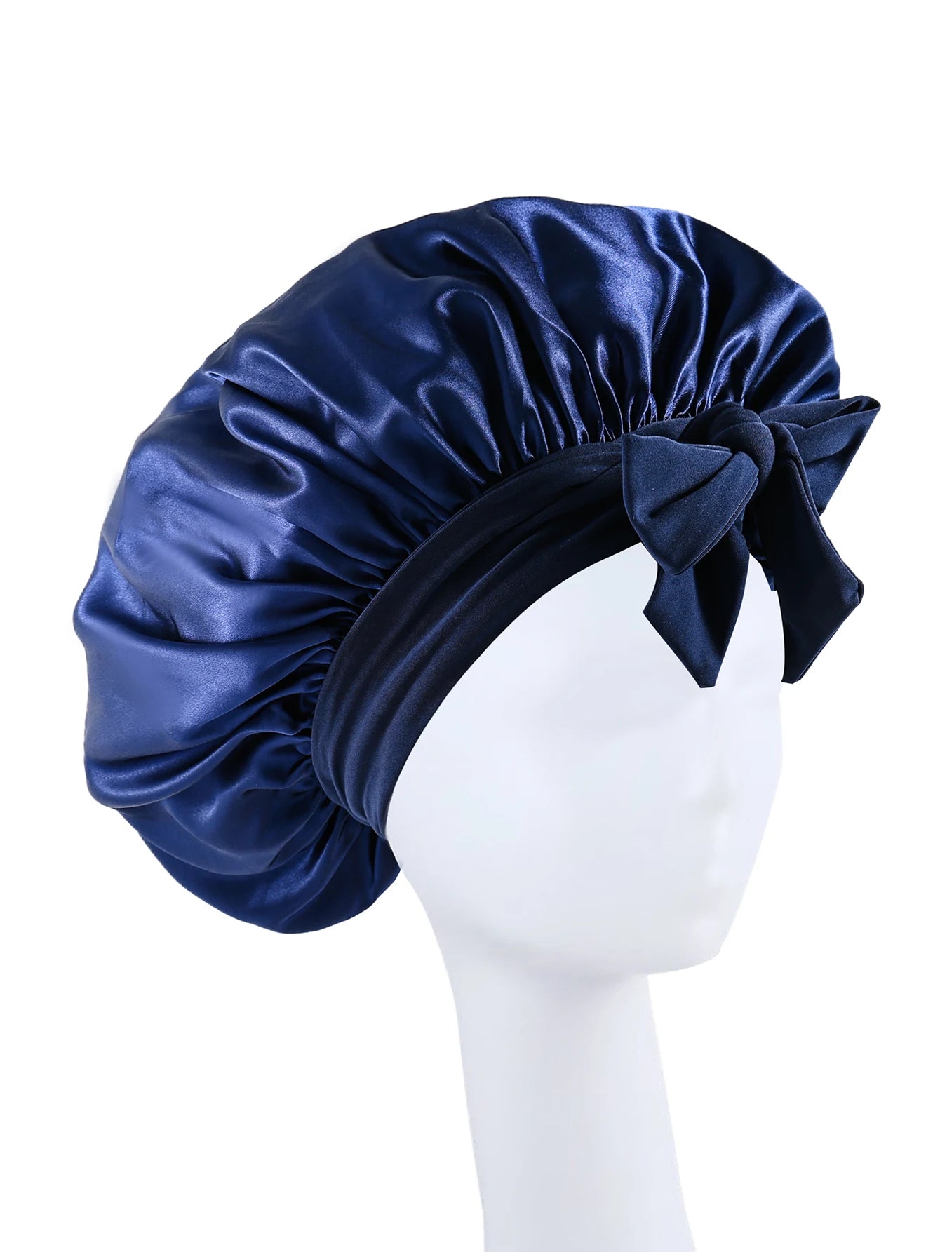 New Silky Bonnet For Sleeping Women Satin Bonnet Hair Bonnet Night Sleep Cap Scarf Wrap For Curly Hair Tie Band For CurlyHat