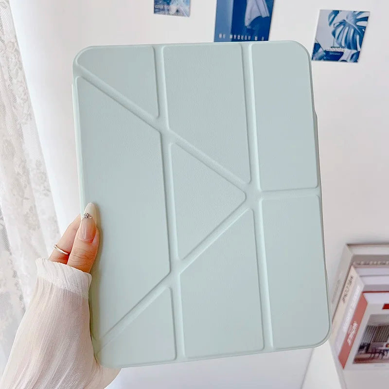 For Samsung Galaxy tab S10 Lite S9 FE 10.9 A9 PLUS 11 Smart Cover tab S7 fe S8 S10 PLUS 12.4 13.1 With Y-Shaped Fold Clasp Funda