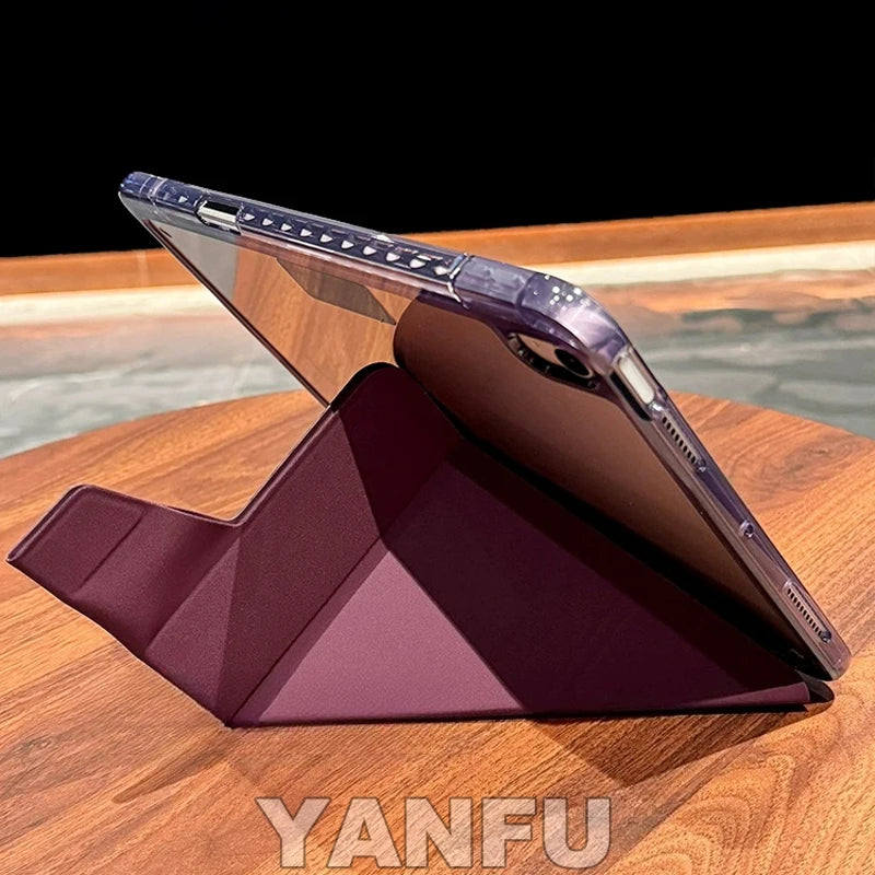For Samsung Galaxy tab S10 Lite S9 FE 10.9 A9 PLUS 11 Smart Cover tab S7 fe S8 S10 PLUS 12.4 13.1 With Y-Shaped Fold Clasp Funda