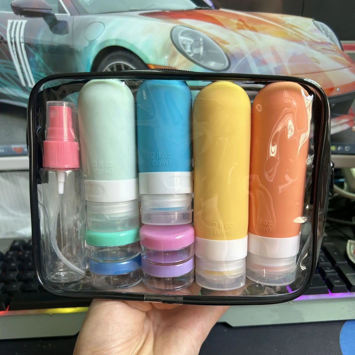 Travel Bottle Set Leak Proof Portable Refillable Toiletry Bottles