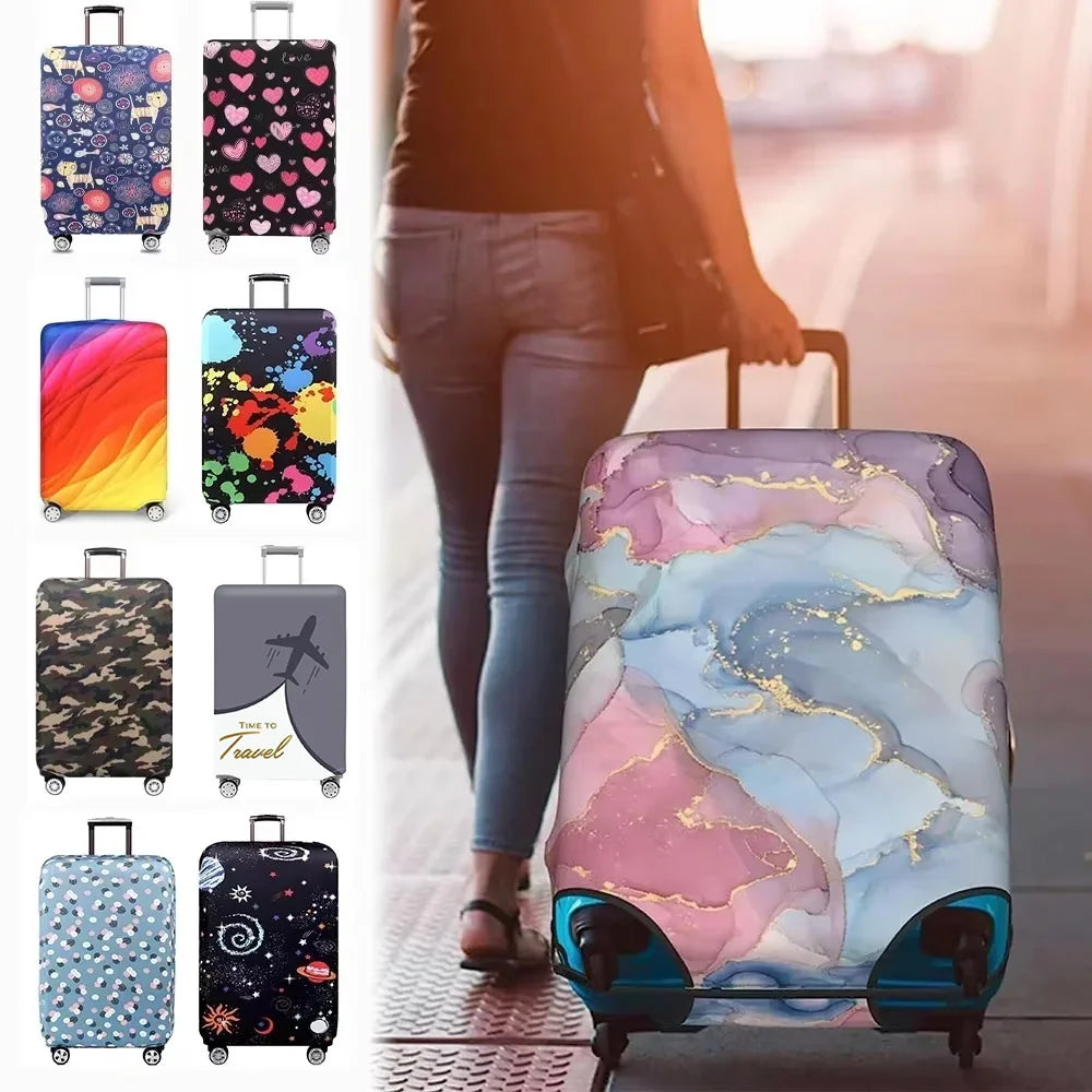 Stretch Fabric Luggage Cover Protector For Travel Suitcases