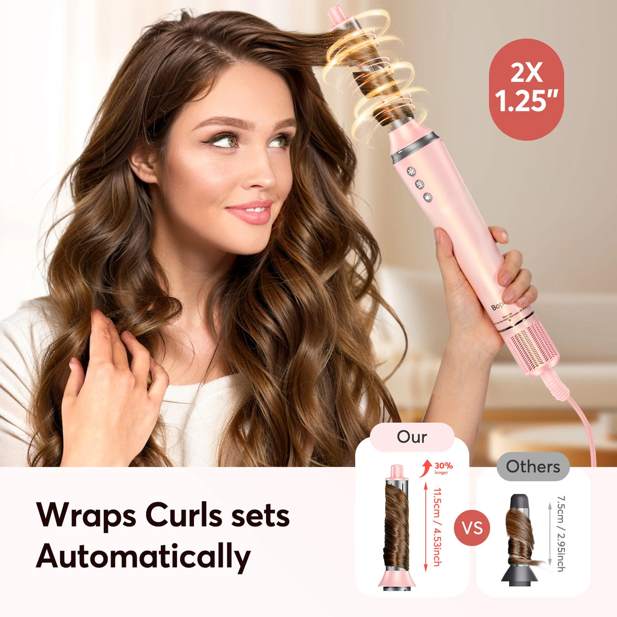 BOPCAL 5-in-1 Hot Air Hair Dryer and Styling Brush