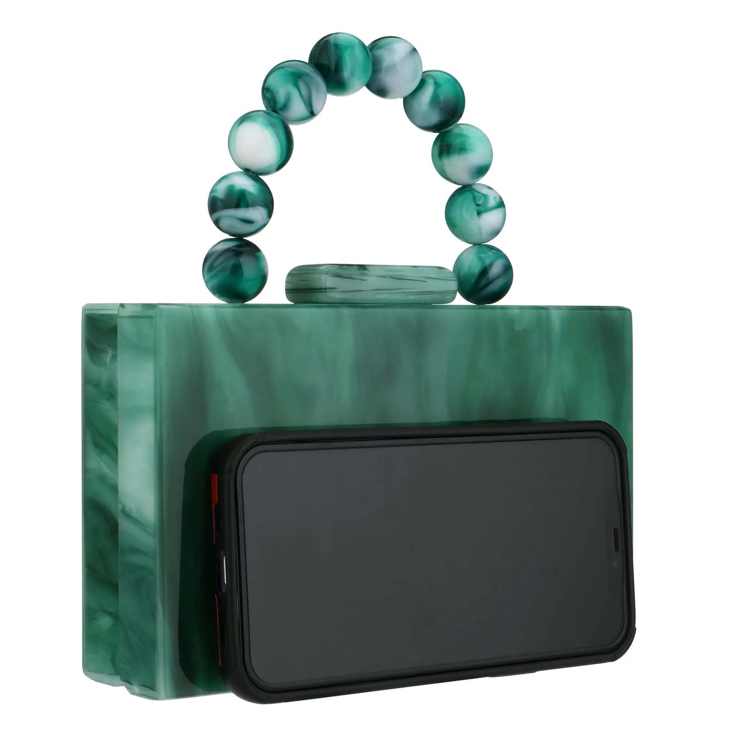 Luxury Acrylic Marble Box Clutch Bag Chain For Party Wedding