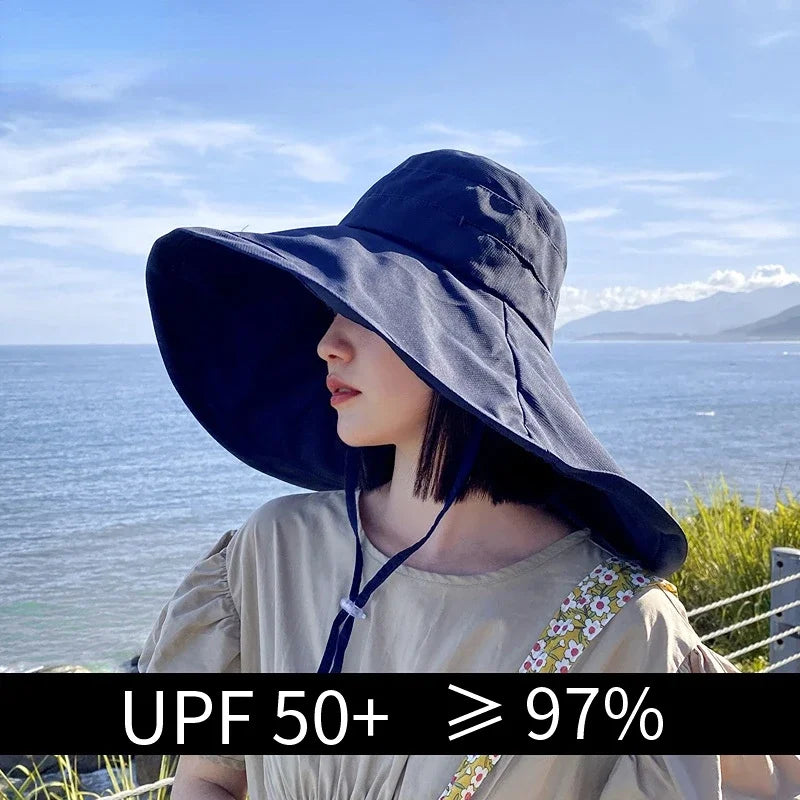 Wide Brim UPF 50 Sun Hat For Women Travel Protection