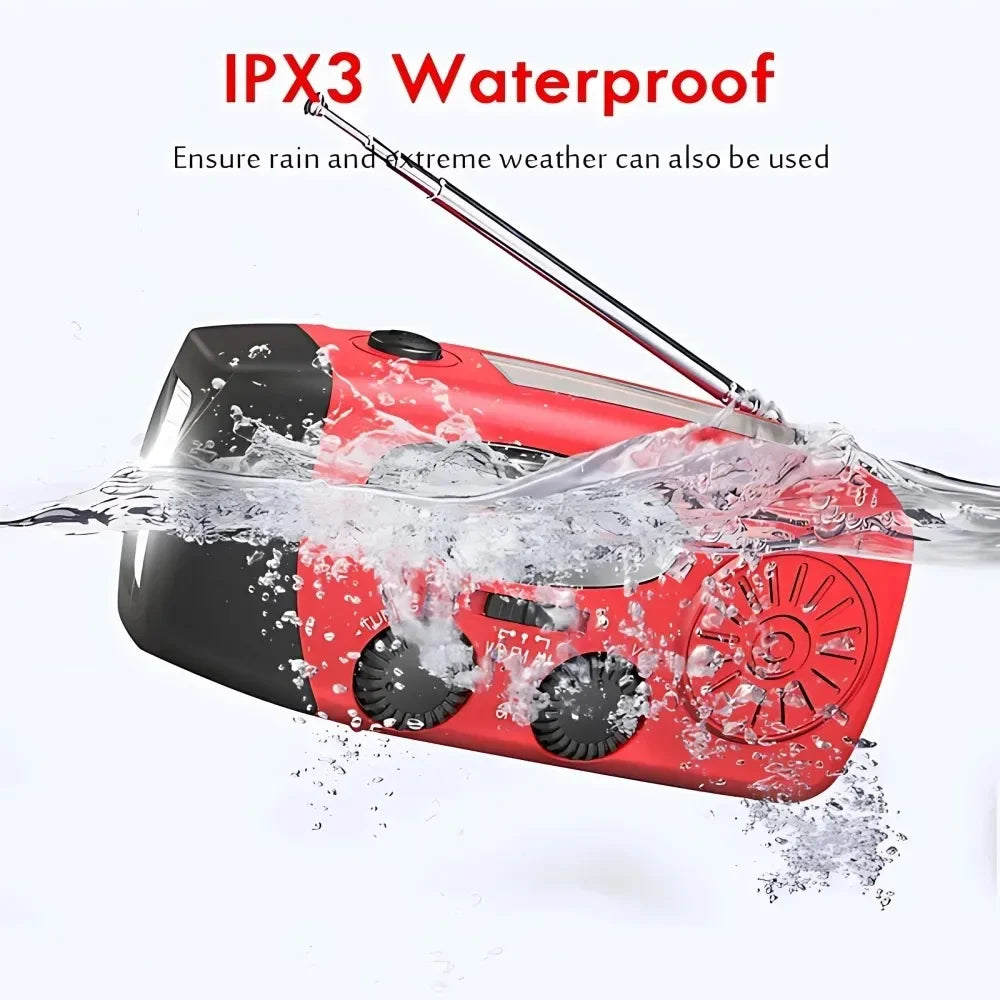 Solar Hand Crank NOAA Weather Radio With Emergency Power Bank