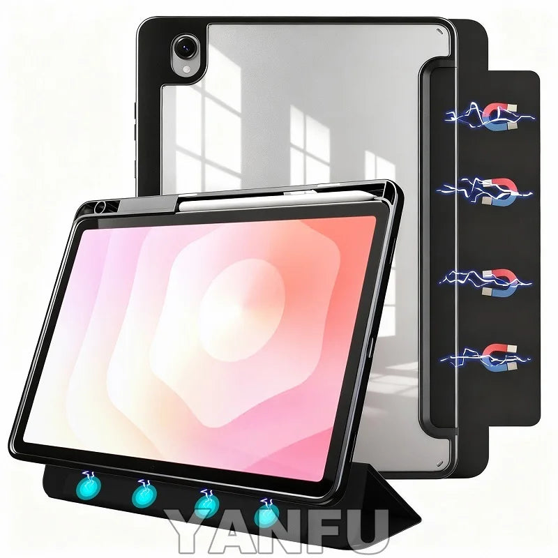 With Pencil Holder Case for Samsung Galaxy Tab S11 11 Detachable Cover Samsung Galaxy Tab A11 + Plus 11 A9 Plus 11" 8.7 Magnetic
