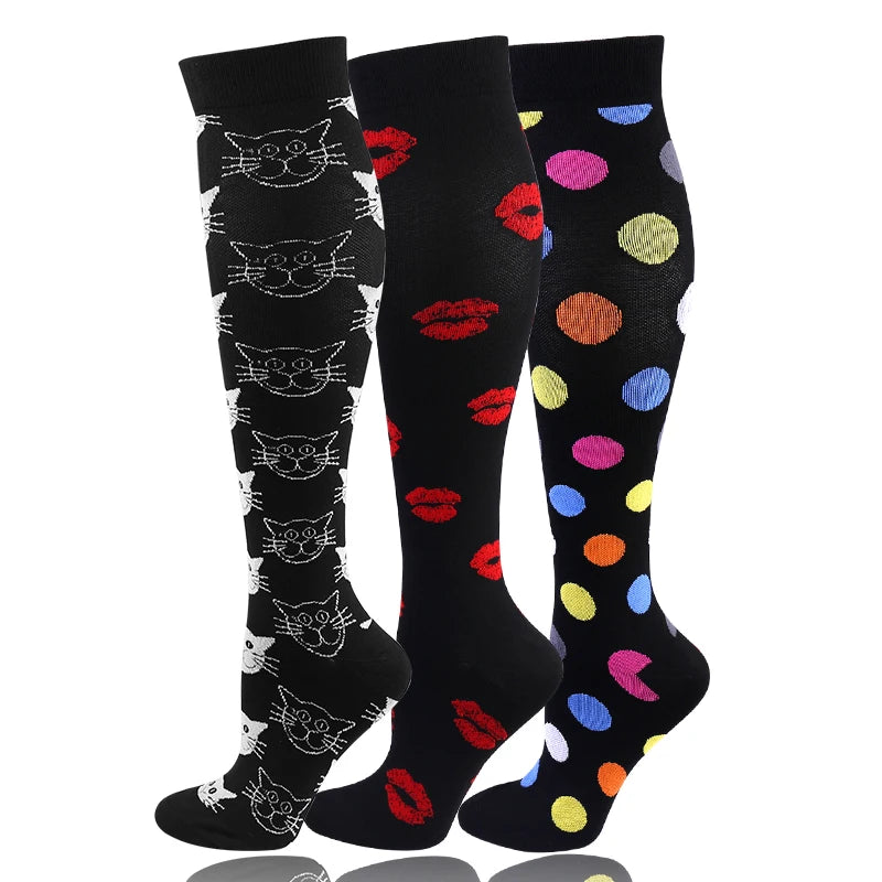 Compression Socks 30mmHg Unisex Three Pairs Knee High Pack