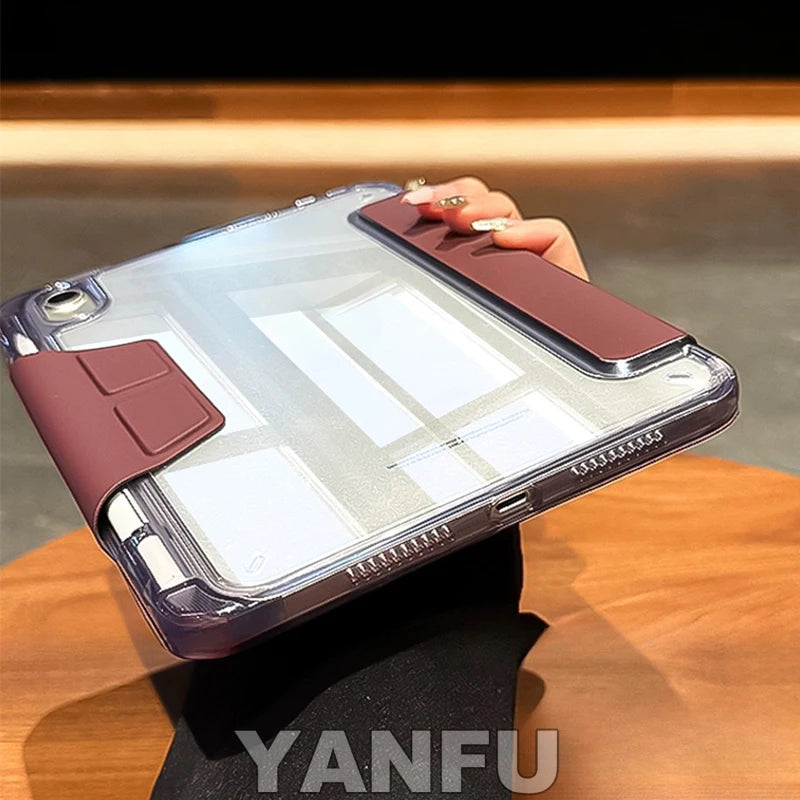 For Samsung Galaxy tab S10 Lite S9 FE 10.9 A9 PLUS 11 Smart Cover tab S7 fe S8 S10 PLUS 12.4 13.1 With Y-Shaped Fold Clasp Funda