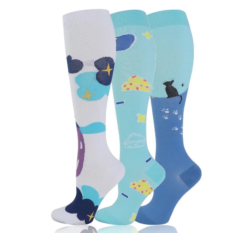 Compression Socks 30mmHg Unisex Three Pairs Knee High Pack