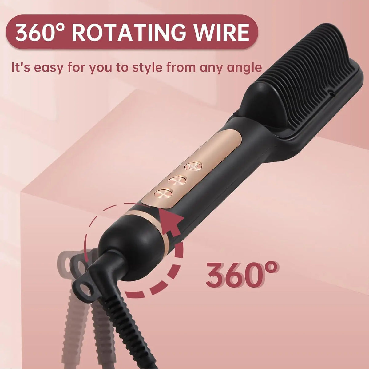 Ionic Hair Straightener Brush With Fast Heating And Auto Shutoff