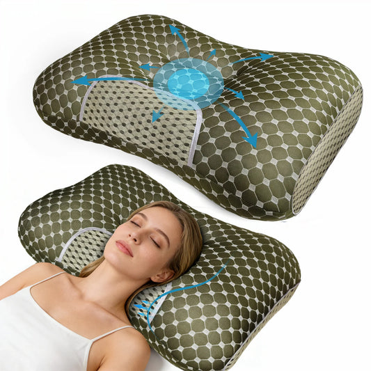 Couples Soft Knit Neck Massage Pillow With Adjustable Ergonomic Design