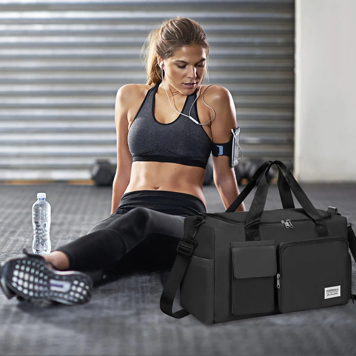 Waterproof Travel Duffel Bag With Dry Wet Separation For Weekender