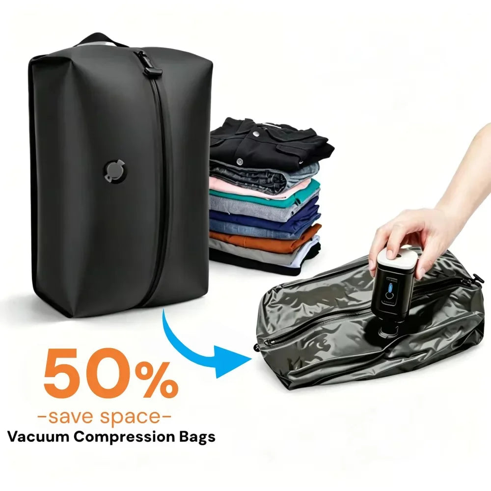 Fun Uncle Reusable Vacuum Compression Bags With Pump For Travel