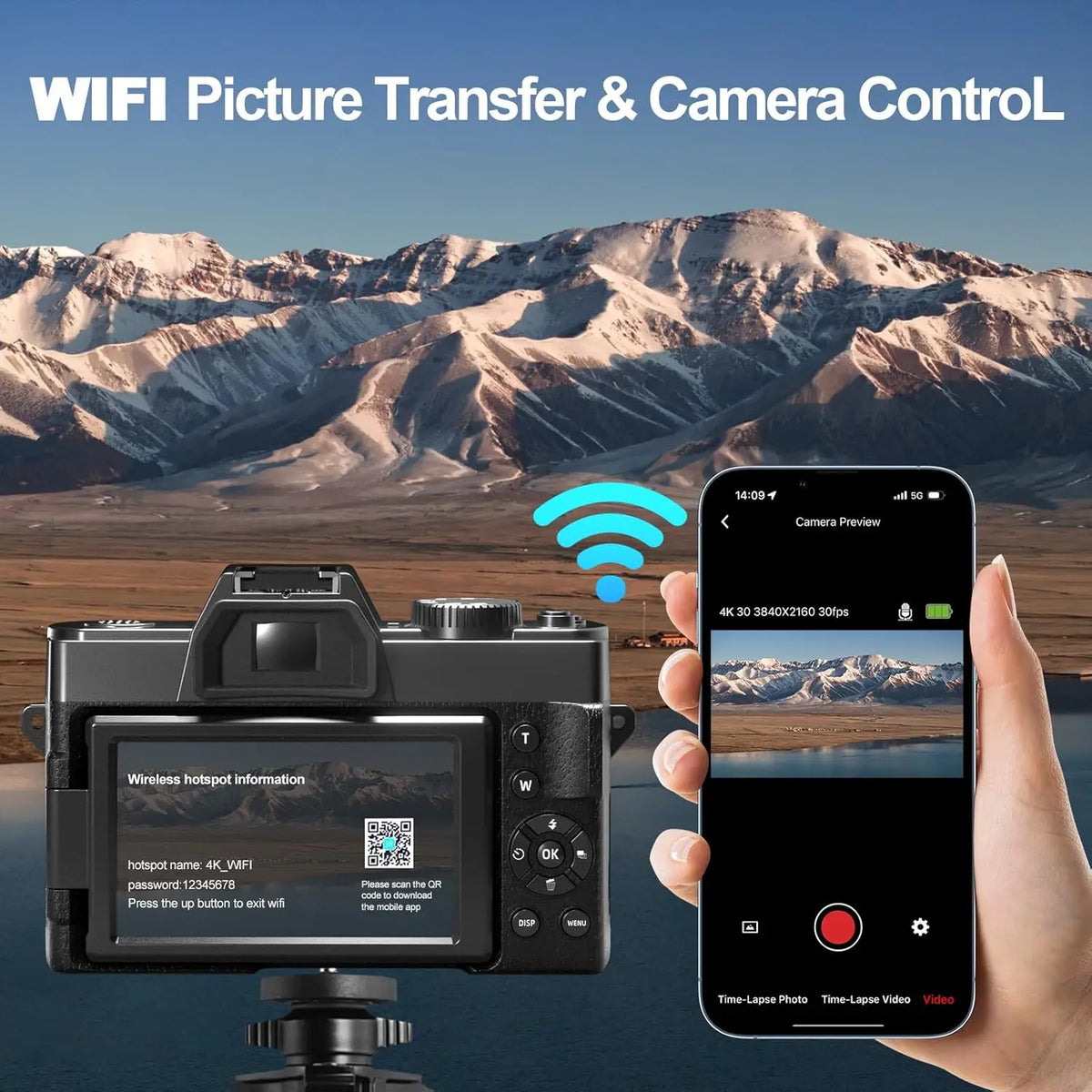 NBD 4K 48MP Digital Vlogging Camera With Flip Screen