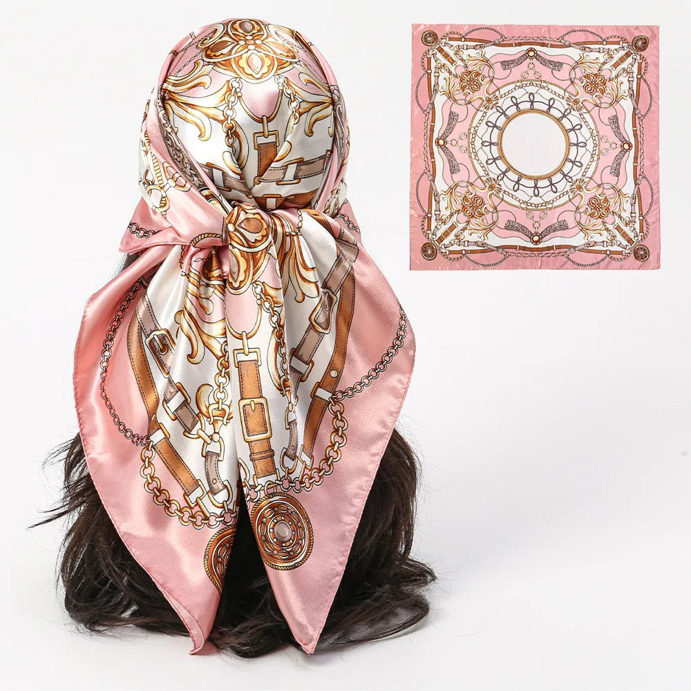 Women Square Polyester Scarves Fashion Shawl Versatile Hijab Headscarf Style