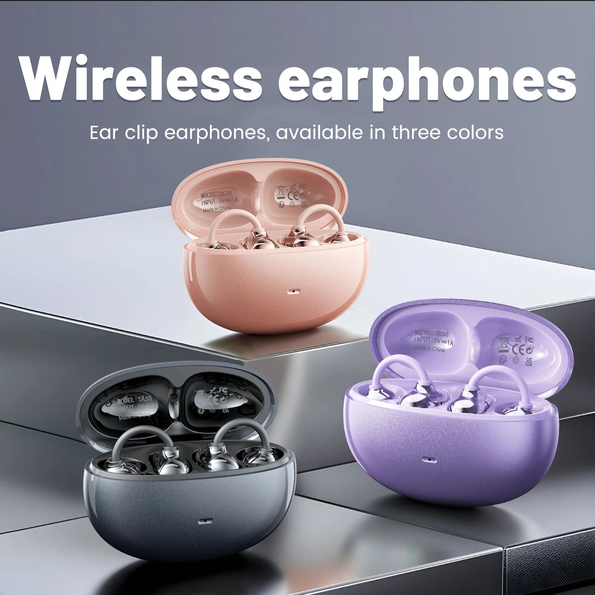 Insonixn Open Ear Clip Wireless Bluetooth Headphones